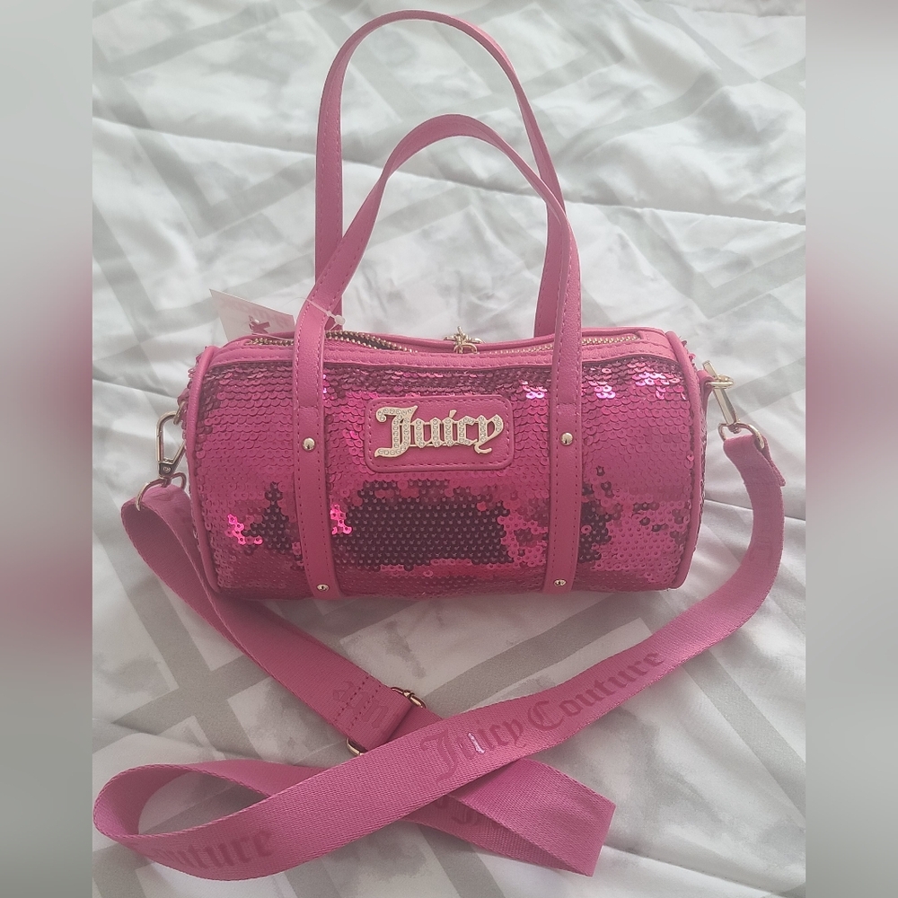 New juicy couture hot pink sequin mini shoulder bag